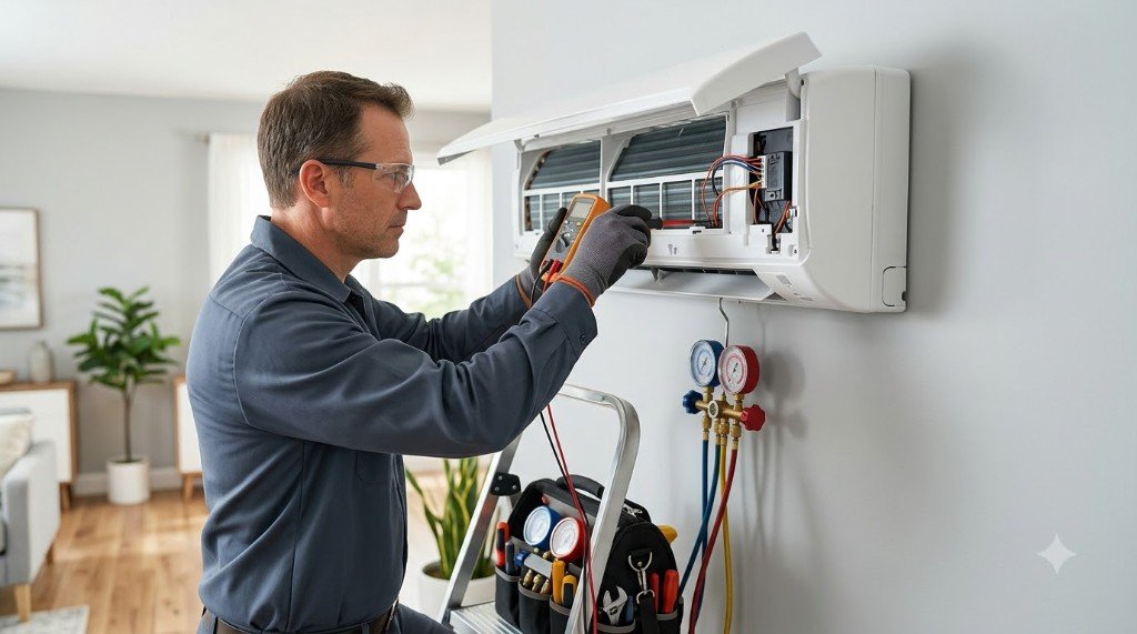Split AC diagnostics and repair